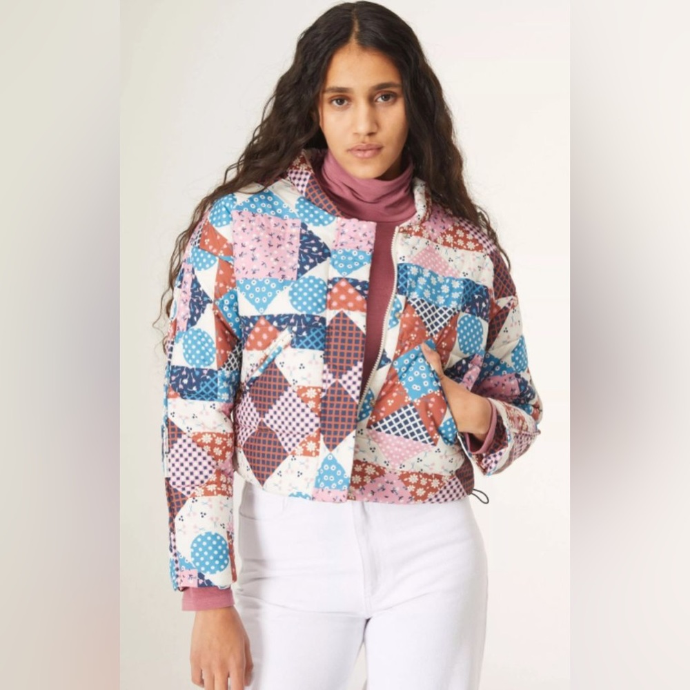 NWT Compania Fantastica Patchwork Puffer Jacket